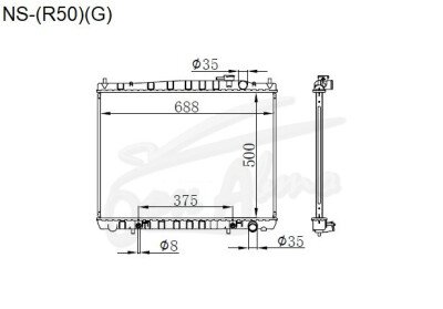 Радиатор NISSAN ELGRAND 1997-2002 (E50) (VG,VQ) 
Бренд: TONGSHI PL26AT