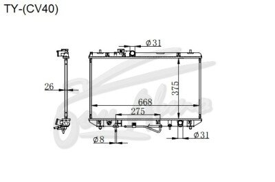 Радиатор TOYOTA VISTA 1994-1998 (CV40) (3CT) 
Бренд: TONGSHI PL26AT