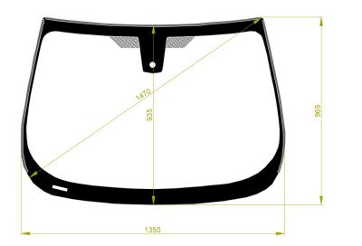 Стекло лобовое FORD ECOSPORT 2013- (B515) место под датчик дождя, 
Бренд: BENSON с синей полосой