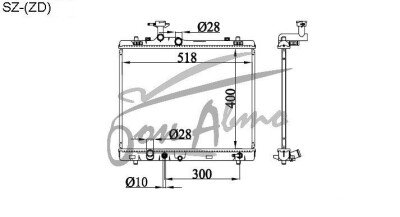 Радиатор SUZUKI SWIFT 2010-2016 (ZD72) (M16,K12) 
Бренд: TONGSHI PL16AT