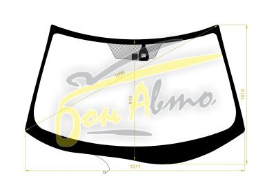 Стекло лобовое MITSUBISHI OUTLANDER 2006-2012 (CW-LHD) обогрев щеток, место под датчик дождя, 
Бренд: КМК с синей полосой