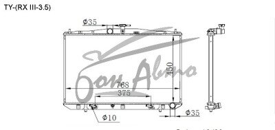 Радиатор LEXUS RX 2008-2015 (GGL15) (2GR) 
Бренд: TONGSHI PL16AT