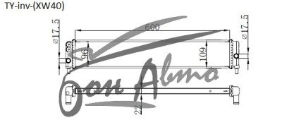 Радиатор инвертора TOYOTA PRIUS ALPHA 2011- (ZVW40) (2ZR) 
Бренд: TONGSHI PL22