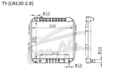 Радиатор TOYOTA 4RUNNER 1989-1995 (LN130) (3L) 
Бренд: TONGSHI AL36AT