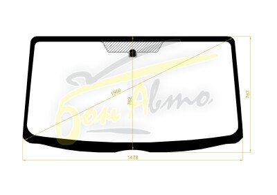 Стекло лобовое TOYOTA HIACE 2004-2019 (H200) 
Бренд: КМК с синей полосой