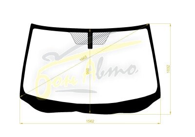 Стекло лобовое ACURA MDX 2006-2013 (YD2-LHD) 
Бренд: BENSON с синей полосой