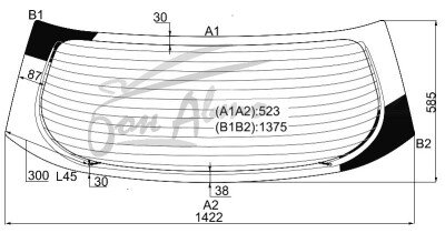 Стекло заднее с обогревом TOYOTA COROLLA RUNX 2000-2006 (NZE121) 
Бренд: ZDG