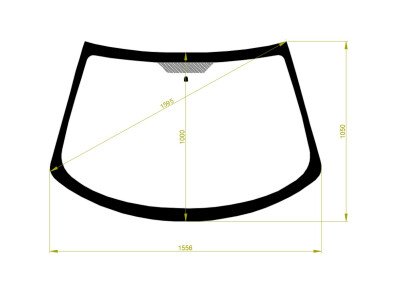 Стекло лобовое DODGE STRATUS 2000-2006 (LHD-4d sed) 
Бренд: КМК с синей полосой
