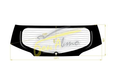 Стекло заднее с обогревом TOYOTA CALDINA 2002-2007 (AZT241-2005) 1 отверстие 
Бренд: BENSON Тонированное