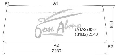 Стекло лобовое MITSUBISHI FUSO SUPER GREAT 1996- (FV515-2280*830*2340) 
Бренд: ZDG