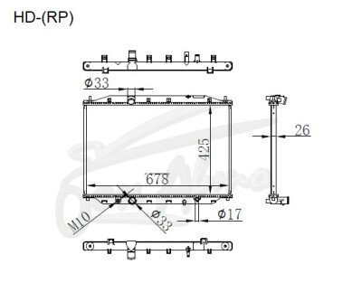 Радиатор HONDA STEPWGN 2015-2022 (RP1) (L15B) 
Бренд: TONGSHI PL26MT