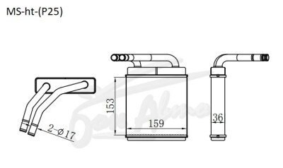 Радиатор отопителя MITSUBISHI DELICA 1986-1999 (P25) 
Бренд: TONGSHI AL36
