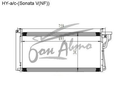 Радиатор кондиционера KIA MAGENTIS 2005-2010 (MG) 
Бренд: TONGSHI AL16
