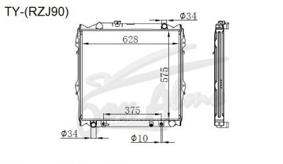 Радиатор TOYOTA 4RUNNER 1995-2002 (VZN180) (3RZ,5VZ) 
Бренд: TONGSHI AL32AT