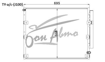 Радиатор кондиционера LEXUS LX 1997-2007 (UZJ100) 
Бренд: TONGSHI AL16
