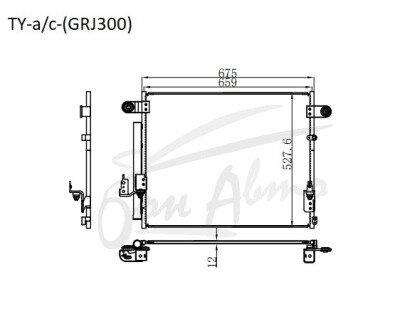 Радиатор кондиционера TOYOTA LAND CRUISER 2021- (FJ300) (1GRFE) 
Бренд: TONGSHI AL12