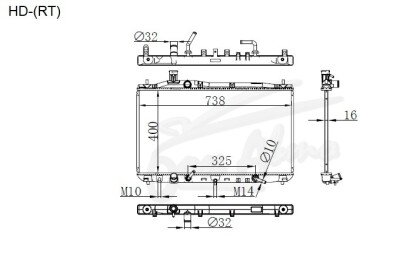 Радиатор HONDA CROSSROAD 2007-2010 (RT1-4) (R18-20) 
Бренд: TONGSHI PL16AT