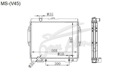 Радиатор MITSUBISHI PAJERO 1991-1999 (V45) (6G74) 
Бренд: TONGSHI CB38AT