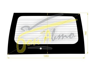 Стекло заднее с обогревом DAIHATSU DELTA 1996- (CR40) 1 отверстие 
Бренд: BSG