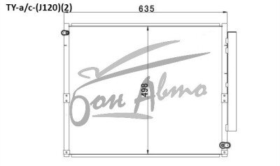 Радиатор кондиционера TOYOTA LAND CRUISER PRADO 2002-2009 (GRJ120)(2 вид) 
Бренд: TONGSHI AL16