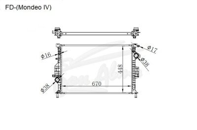 Радиатор FORD GALAXY 2006-2015 (CD340) (gas 1.6-2.5, dies 1.8-2.2), 
Бренд: TONGSHI PL16