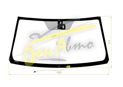 Стекло лобовое LEXUS LX 2007-2021 (J200-LHD) обогрев щеток, место под датчик дождя, 
Бренд: BSG с синей полосой