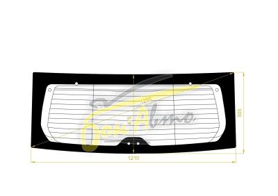 Стекло заднее с обогревом DAEWOO WINDSTORM 2006-2010 (KLAC) 6 отверстий 
Бренд: BENSON