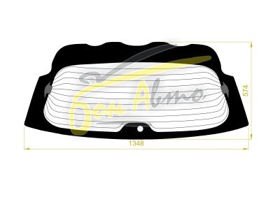 Стекло заднее с обогревом HONDA CIVIC 2000-2005 (EP-3d h/b) 1 отверстие 
Бренд: BSG