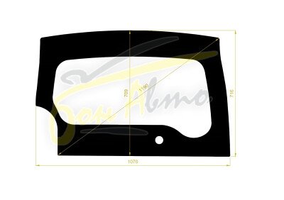 Стекло заднее с обогревом DAIHATSU TERIOS KID 1998-2012 (J100) 1 отверстие 
Бренд: BENSON Тонированное