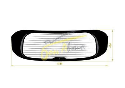 Стекло заднее с обогревом HYUNDAI SANTA FE 2018- (TM) 1 отверстие молдинг, 
Бренд: BENSON Тонированное