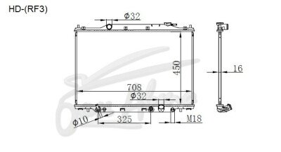 Радиатор HONDA STEPWGN 2001-2005 (RF3-8) (K20-24) 
Бренд: TONGSHI PL16AT