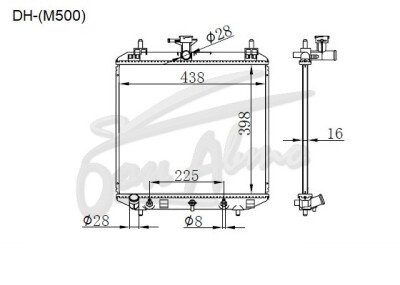 Радиатор TOYOTA PASSO SETTE 2008-2012 (M500) (3SZ) 
Бренд: TONGSHI PL16AT