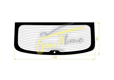 Стекло заднее с обогревом AUDI Q7 2005-2015 (4LB) 1 отверстие антенна, 
Бренд: FYG