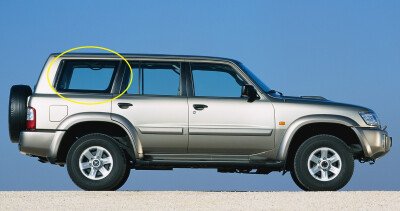 Стекло боковое NISSAN PATROL 1997-2007 (Y61) 5d SW/RH/X 
Бренд: BSG Тонированное