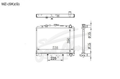 Радиатор MAZDA BONGO 1999- (SK)(gas) (F8) 
Бренд: TONGSHI PL26AT