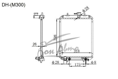 Радиатор DAIHATSU BOON 2004-2010 (M300) (1KR, K3), 
Бренд: TONGSHI PL26AT