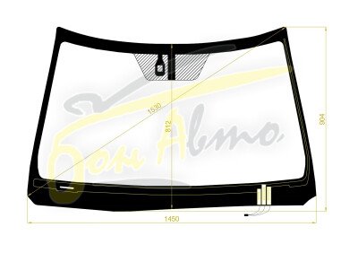 Стекло лобовое TOYOTA CROWN MAJESTA 2009-2013 (UZS207-RHD) обогрев щеток, место под датчик дождя, 
Бренд: BENSON с зеленой полосой