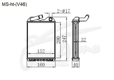 Радиатор отопителя MITSUBISHI PAJERO 1991-1999 (V46) 
Бренд: TONGSHI AL32