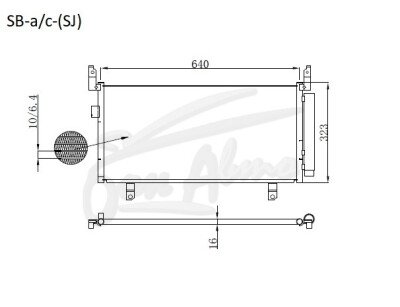 Радиатор кондиционера SUBARU FORESTER 2012-2018 (SJ) 
Бренд: TONGSHI AL16