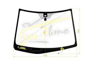 Стекло лобовое TOYOTA HARRIER 2003-2013 (XU30-RHD) обогрев щеток, место под датчик дождя, 
Бренд: ZDG с серой полосой