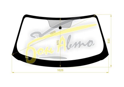 Стекло лобовое INFINITI FX 2003-2008 (S50) 
Бренд: BENSON с синей полосой