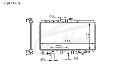 Радиатор TOYOTA SPRINTER TRUENO 1987-1991 (AE91) (5A) 
Бренд: TONGSHI PL26AT