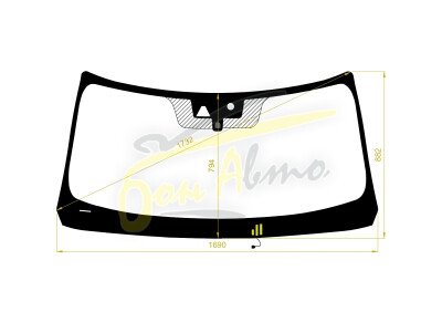 Стекло лобовое NISSAN PATROL 2010-2024 (Y62-LHD-2017) обогрев щеток, место под 1 камеру, место под датчик дождя, 
Бренд: ZDG с синей полосой