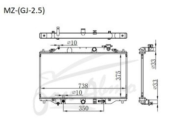 Радиатор MAZDA 6 2012- (GJ)(wag) (PYVPS) 
Бренд: TONGSHI PL26AT