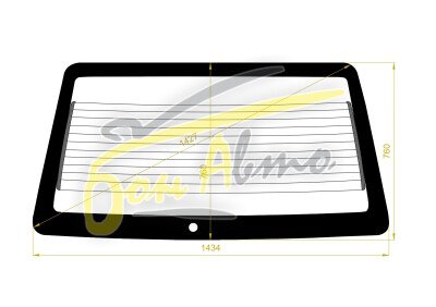 Стекло заднее с обогревом TOYOTA MASTER ACE 1988-1992 (CR20-1434*760) 1 отверстие 
Бренд: BSG