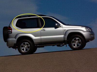 Стекло боковое TOYOTA LAND CRUISER PRADO 2002-2009 (J120-3d) SW/RH/H/X антенна, 
Бренд: BENSON