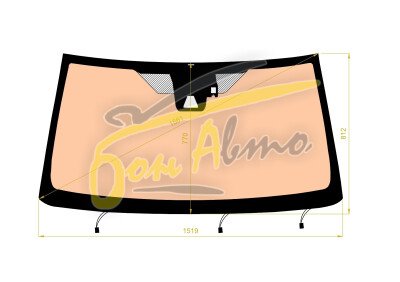 Стекло лобовое LEXUS GX 2009-2023 (URJ150-LHD-2017) полный обогрев, место под 1 камеру, место под датчик дождя, 
Бренд: BENSON с синей полосой