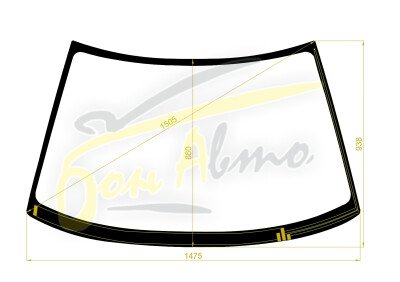 Стекло лобовое SUBARU OUTBACK 1993-1998 (BG-RHD) обогрев щеток 
Бренд: BSG с серой полосой