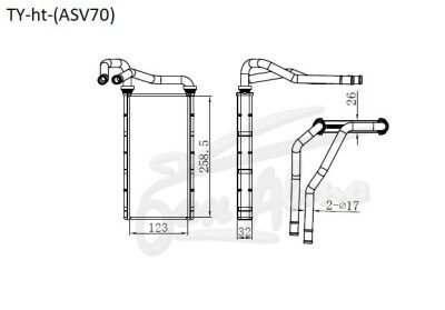 Радиатор отопителя DAIHATSU ALTIS 2017- (AXVH70) 
Бренд: TONGSHI AL26