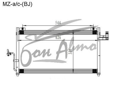 Радиатор кондиционера MAZDA FAMILIA 1998-2004 (BJ) 
Бренд: TONGSHI AL16